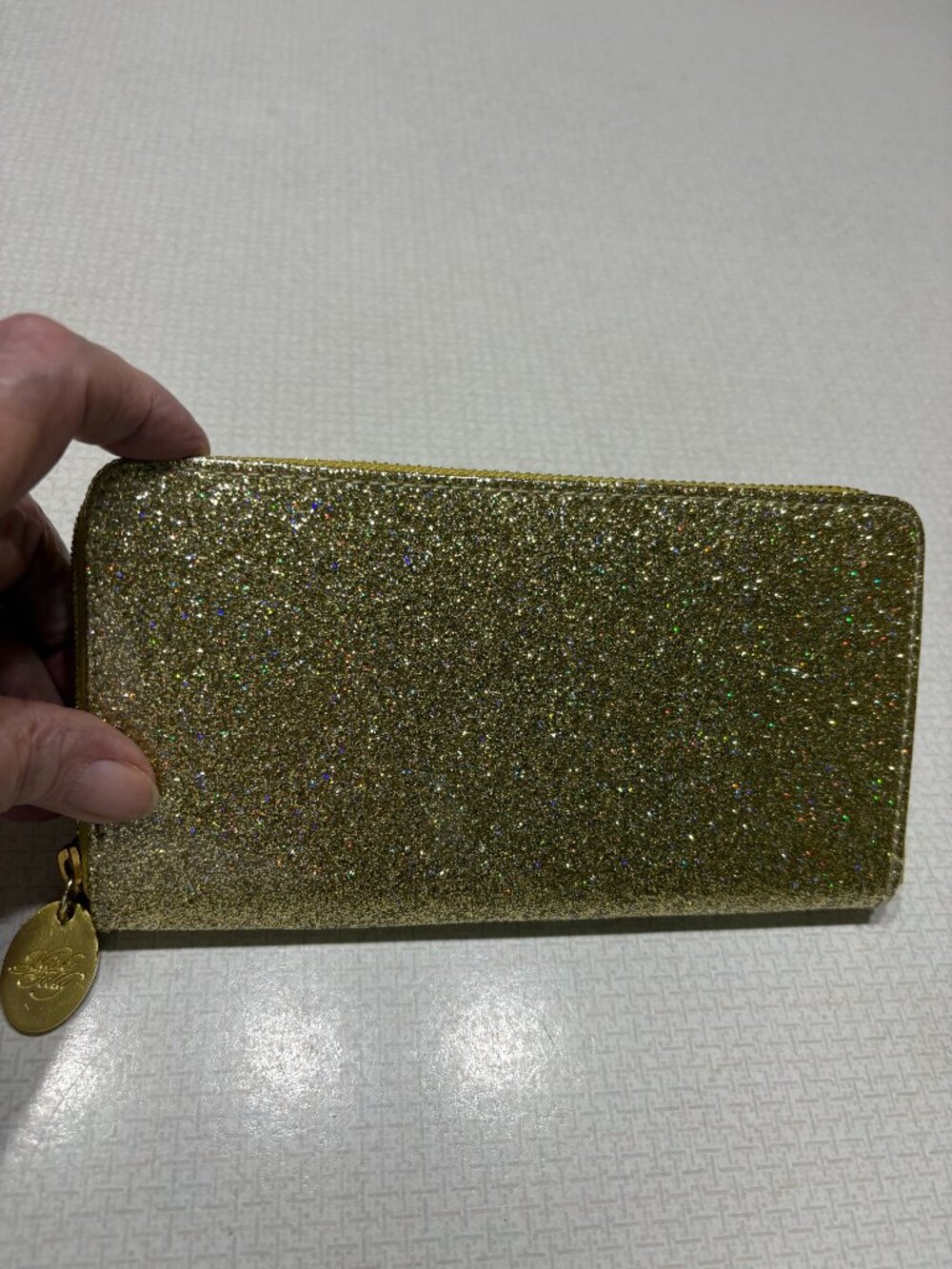 NWOT Linda Jolly Golden Yellow Sparkle Wallet